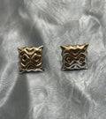 Square Silver Stud Earrings