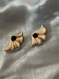 Vintage sculptural silver earrings