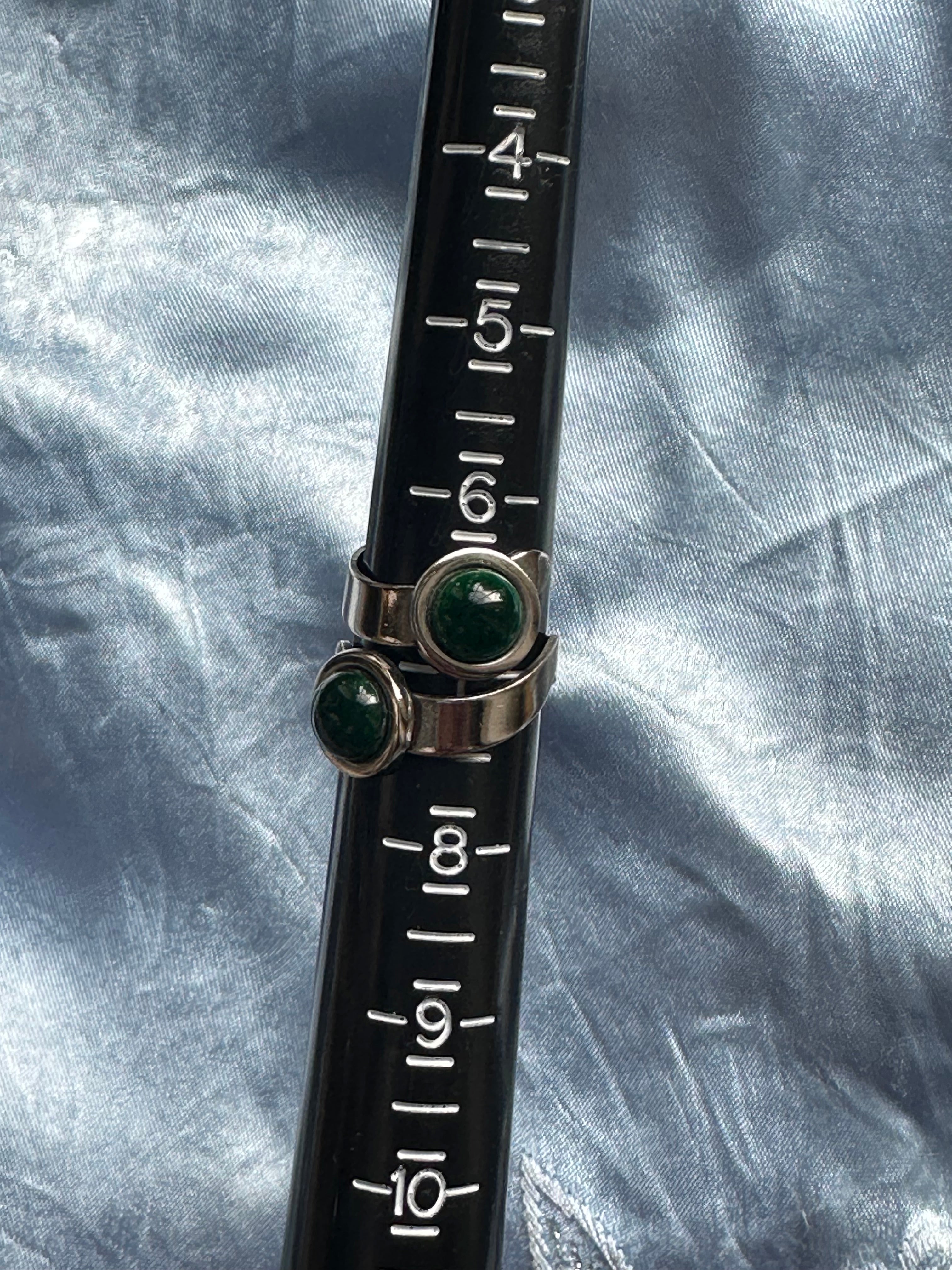 Vintage Silver Ring with Enamel beads