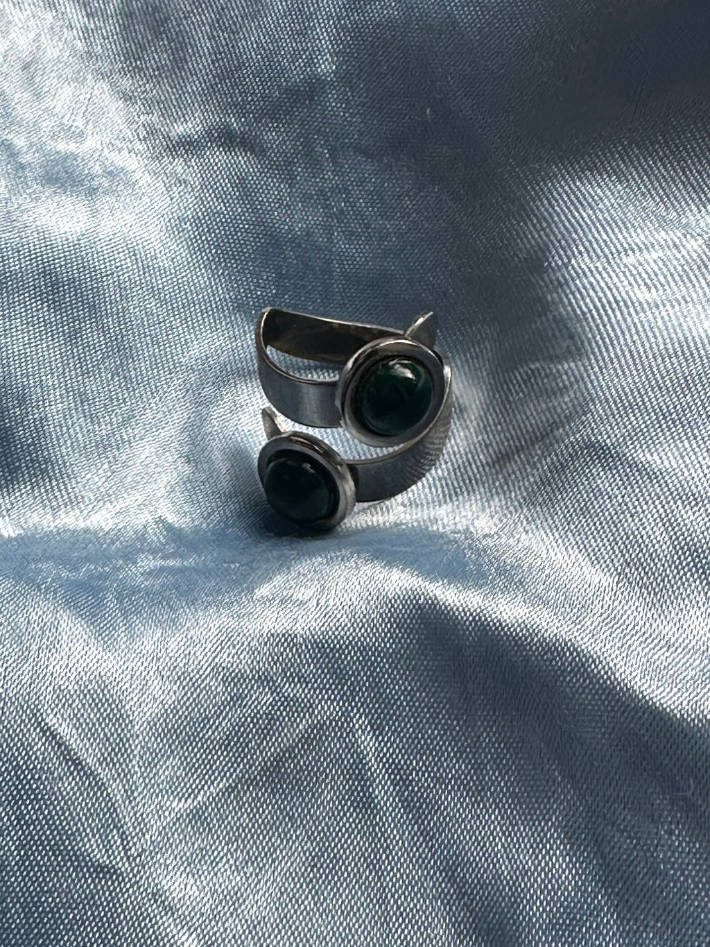 Vintage Silver Ring with Enamel beads