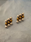 Clustered Beads silver Earrings