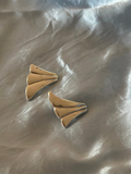 Silver wing clip on earrings
